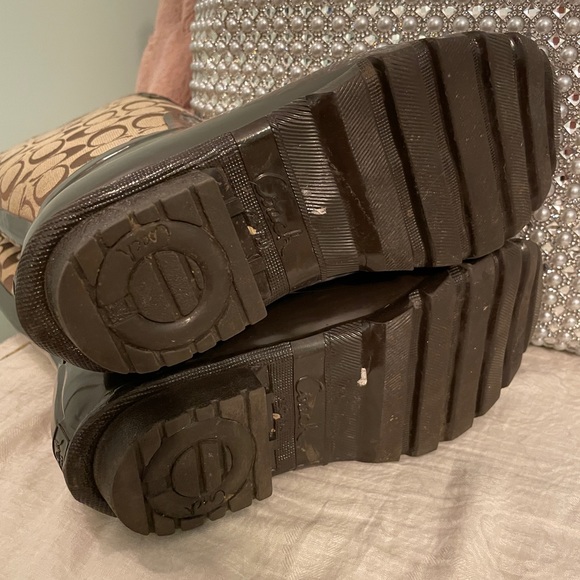 Coach Brown Monogram Winter Rain Boots - Picture 11 of 11